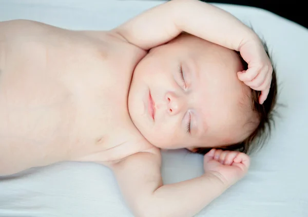 Baby baby slaapt in wieg — Stockfoto