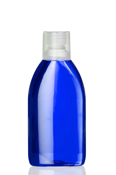 Glossy bottle with mouthwash balsam — Stock Photo, Image