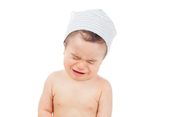 Ładny, mały chłopiec płacze — Zdjęcie stockowe