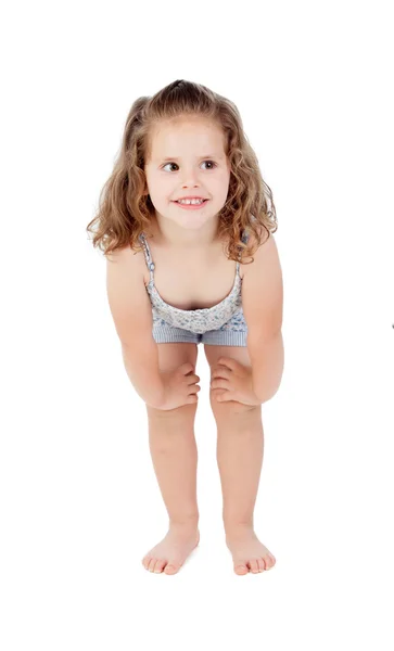 Menina bonito posando na câmera — Fotografia de Stock