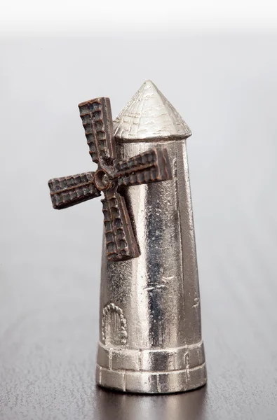 Silver figure of a windmill — 스톡 사진