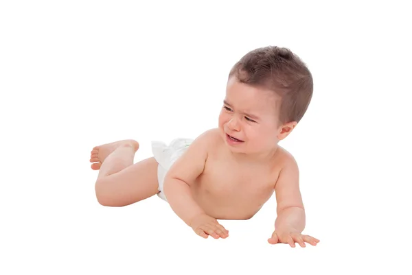 Sad baby tired crying — Stock Photo, Image