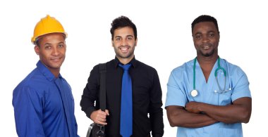 Latin erkekler farklı meslek izole 