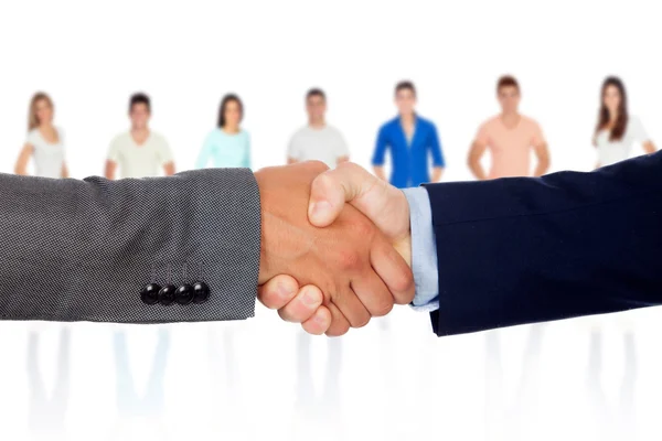 Handshake  between businessmen — Stock Photo, Image