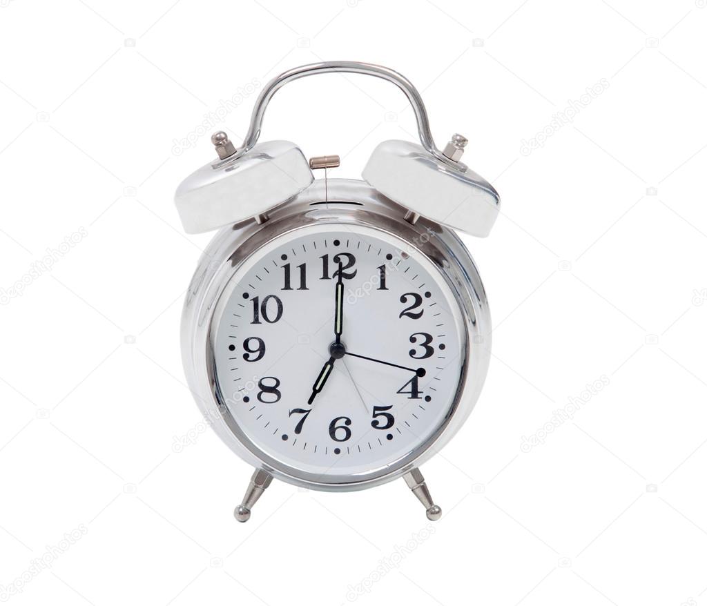 Silvered alarm clock 