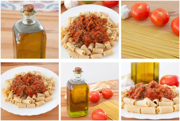 Förbereda en läcker tallrik pasta — Stockfoto