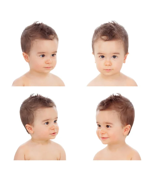 Collage del bebé con los ojos marrones —  Fotos de Stock