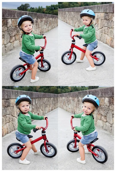 Pequeño niño montar en bicicleta — Foto de Stock