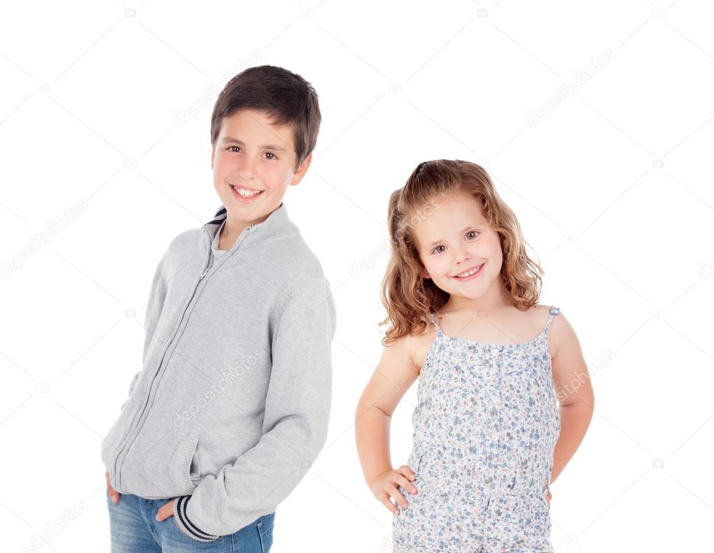 Boy with little sister 