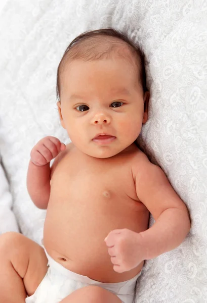 Beautiful baby in diaper — Stock Photo, Image