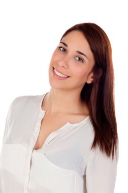 Güzel bir gülümseme ile serin kız