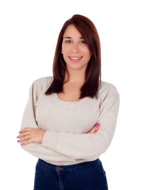 Kollarını çapraz serin kız