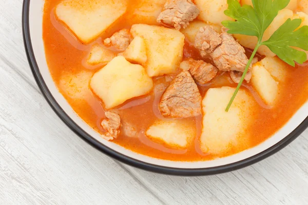 Ensopado de carne bovina cozinhado — Fotografia de Stock