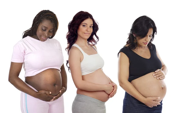 Tres mujeres embarazadas — Foto de Stock