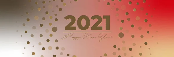 Abstract Bokeh Background 2021 Year Gold Confetti Gold Typography 2021 — Stock Vector