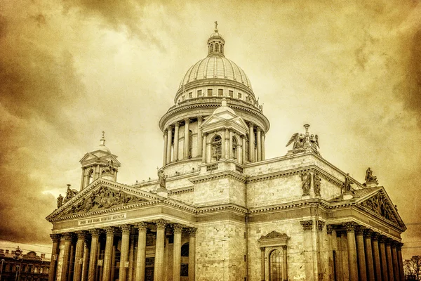Retro style image of Saint Isaac's Cathedral