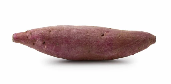 Söt Potatis Placeras Vit Bakgrund — Stockfoto