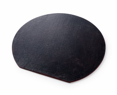 Beyaz arka plana Japon siyah tepsisi yerleştirildi