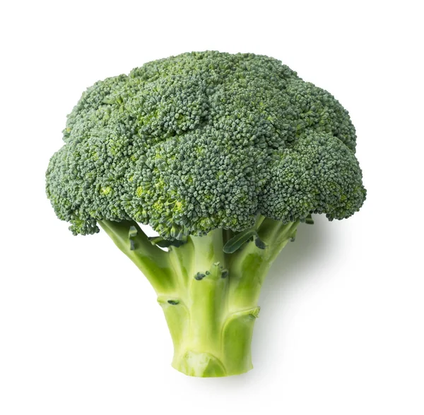 Broccoli Placeras Vit Bakgrund Utsikt Ovanifrån — Stockfoto