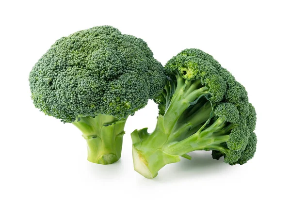 Broccoli Disposti Fondo Bianco — Foto Stock