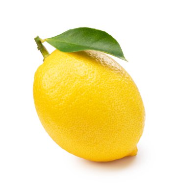 Beyaz arka planda bir limon