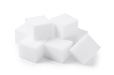 White melamine sponge on a white background clipart