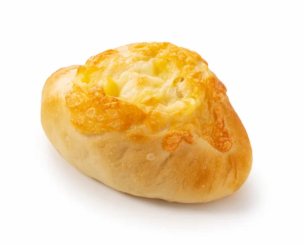 Pão Francês Queijo Colocado Sobre Fundo Branco Pão Cozinha Japonês — Fotografia de Stock