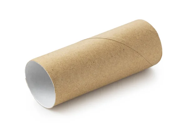 Toilettenpapier Kerne Auf Weißem Hintergrund Recycling Image — Stockfoto
