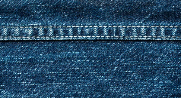 Close Stitching Blue Jeans Screen Background Material — Stock Photo, Image