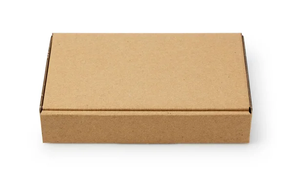 Χάρτινο Κουτί Λευκό Φόντο Κουτί Αλληλογραφίας — Φωτογραφία Αρχείου