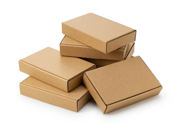 Cardboard Box White Background Box Mailing — Stock Photo, Image