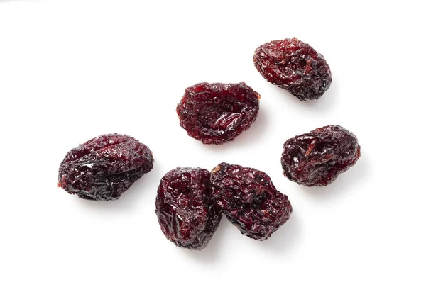 Sweet Dried Cranberries White Background View Directly — Stock Photo, Image