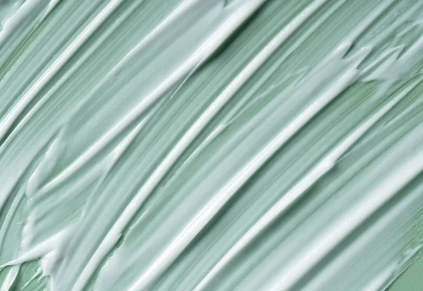 Biały Krem Kosmetyczny Zielonym Tle Biały Balsam Krem Nawilżający Pielęgnacja — Zdjęcie stockowe