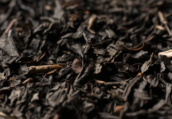 Černý Čaj Zanechává Celé Obrazovce Detailní Záběr — Stock fotografie