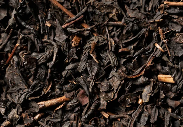 Black Tea Leaves All Screen View Directly — Stock Photo, Image
