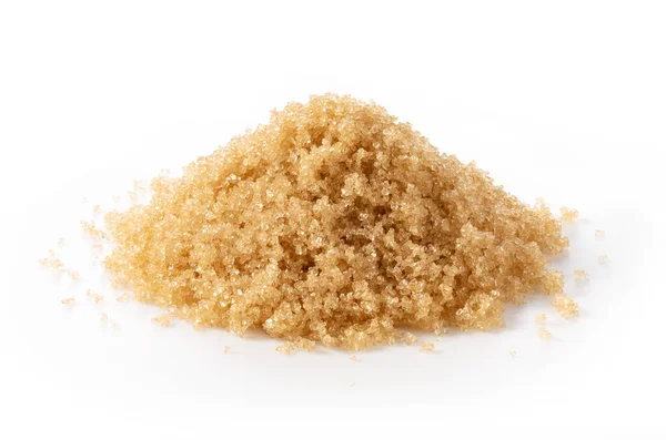 Close Brown Sugar White Backgroun — Stock Photo, Image