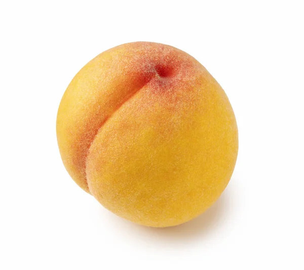 One Yellow Peach White Background — Stock Photo, Image