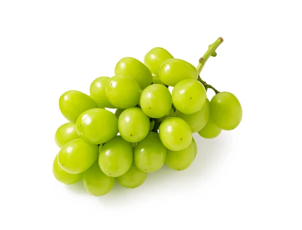 Lśniące Winogrona Muscat Białym Tle Białe Winogrona Winogrona Japońskie — Zdjęcie stockowe