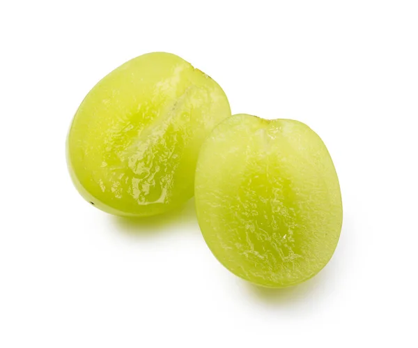 Granos Uvas Schein Muscat Cortadas Sobre Fondo Blanco Uvas Blancas — Foto de Stock