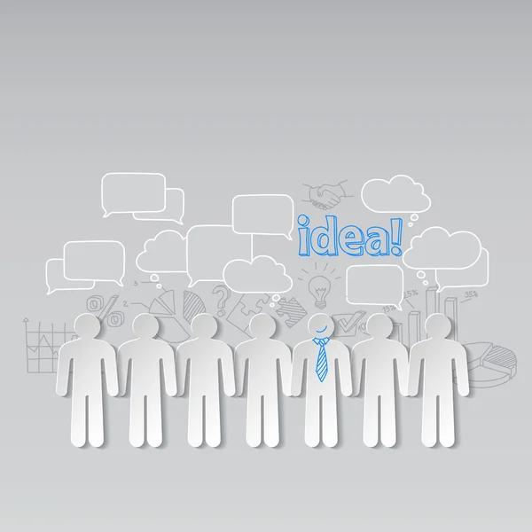 Geschäftsleute Kommunikation Teamarbeit Ideenvektor — Stockvektor