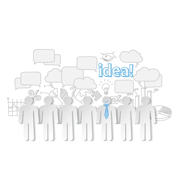 Geschäftsleute Kommunikation Teamarbeit Ideenvektor — Stockvektor