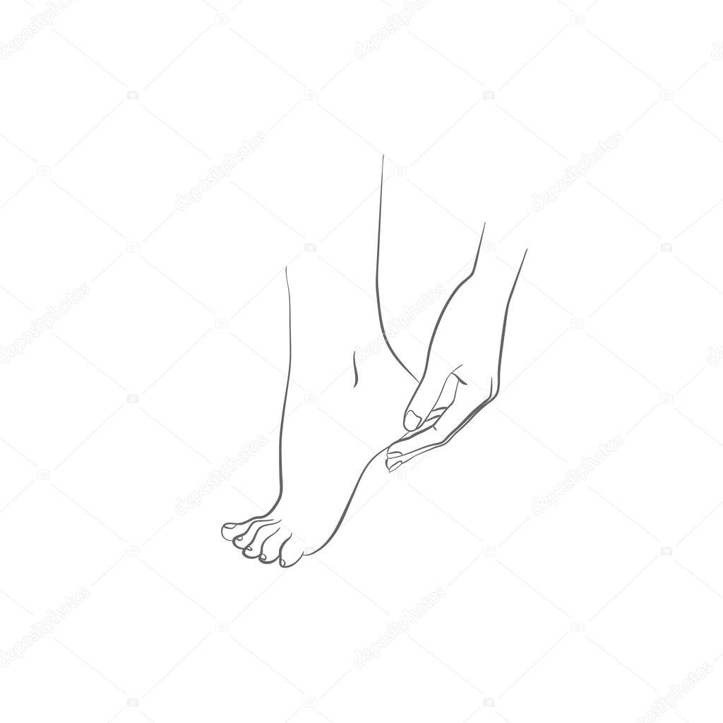 Hand and foot, body care vector illustration