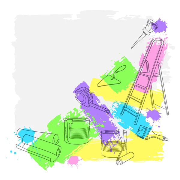 Ferramentas de construção e reparação. Ilustração vetorial — Vetor de Stock