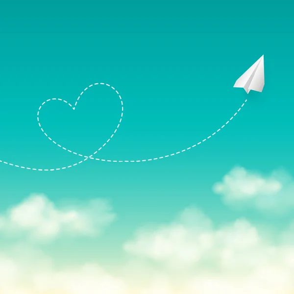 Heart and plane Vector Art Stock Images | Depositphotos