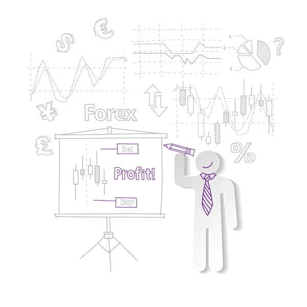 Forex negociação de troca de treinamento, vetor —  Vetores de Stock