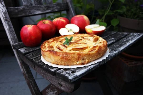 Tart Mere Gastronomic Tradițional Vacanță Plăcintă Mere Dulce Desert Coapte — Fotografie, imagine de stoc