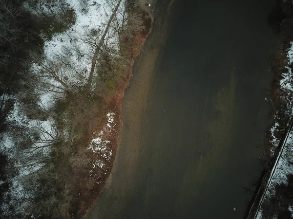 Foto Del Dron Aéreo Del Río Támesis Londres Ontario Foto — Foto de Stock