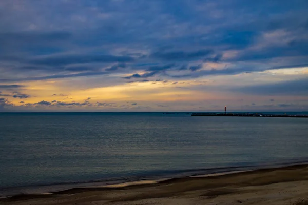 Kincardine Strand Kék Víz Nyugodt Nap Kiváló Minőségű Fénykép — Stock Fotó