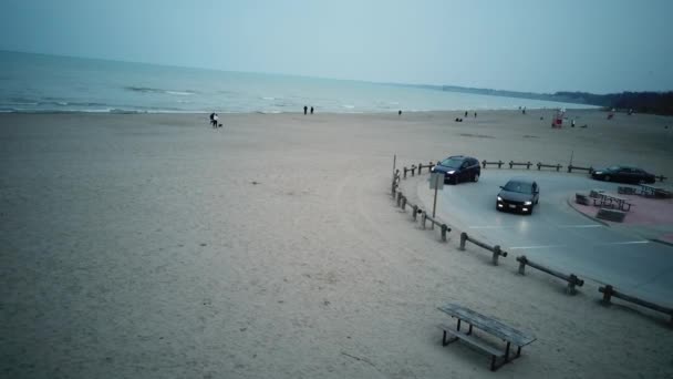 4k drone footage of Port Stanley Ontario, a southern ontario lake erie beach community — Stock Video