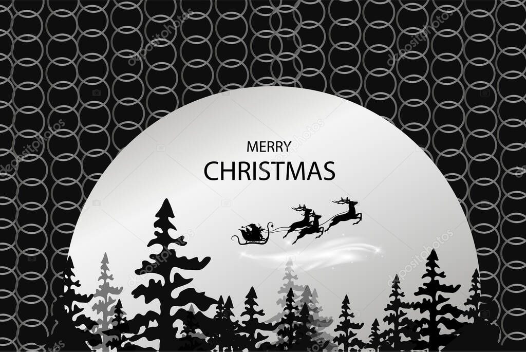 Merry christmas and happy new year card with christmas ballMerry christmas and happy new year card with christmas ball